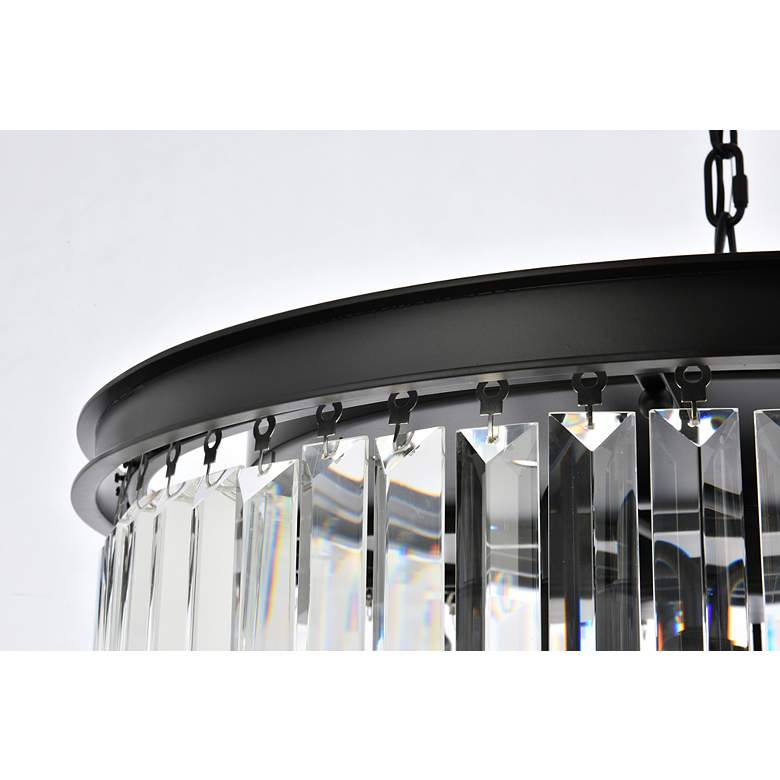 Image 6 Sydney 8 Lt Matte Black Chandelier Clear more views
