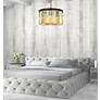 3_Sydney 8 Lt Matte Black Chandelier Golden Teak more views