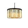 4_Sydney 8 Lt Matte Black Chandelier Golden Teak more views