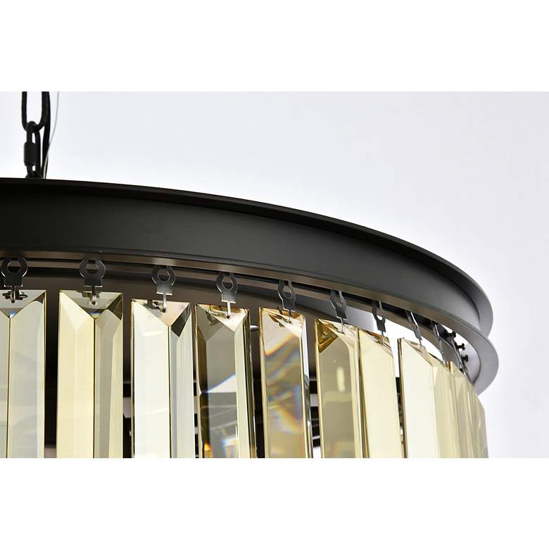 Image 6 Sydney 8 Lt Matte Black Chandelier Golden Teak more views
