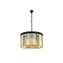 Sydney 8 Lt Matte Black Chandelier Golden Teak