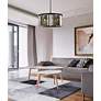 3_Sydney 8 Lt Matte Black Chandelier Silver Shade (Grey) more views