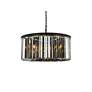 4_Sydney 8 Lt Matte Black Chandelier Silver Shade (Grey) more views