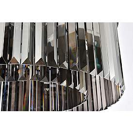 Image5 of Sydney 8 Lt Matte Black Chandelier Silver Shade (Grey) more views