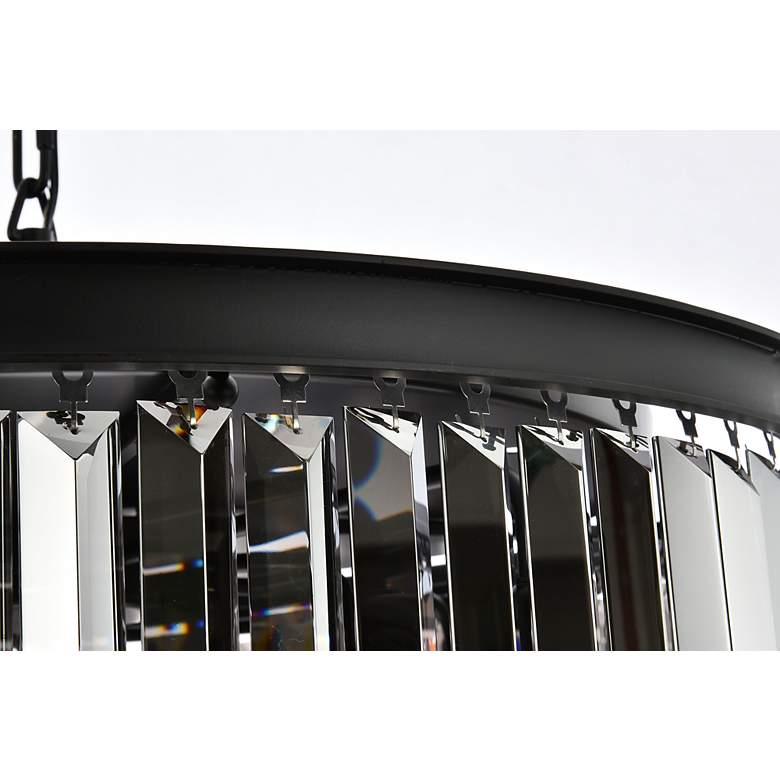 Image 6 Sydney 8 Lt Matte Black Chandelier Silver Shade (Grey) more views