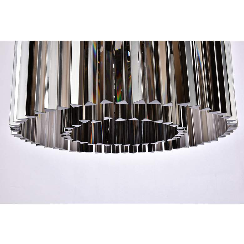 Image 5 Sydney 8 Lt Matte Black Chandelier Silver Shade (Grey) more views