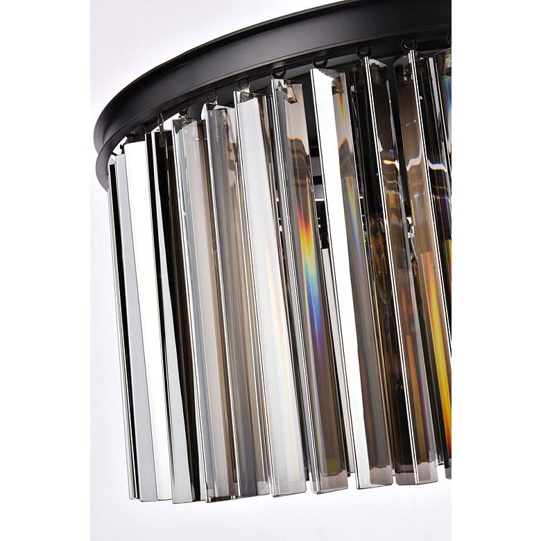 Image 7 Sydney 8 Lt Matte Black Chandelier Silver Shade (Grey) more views