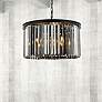 1_Sydney 8 Lt Matte Black Chandelier Silver Shade (Grey)