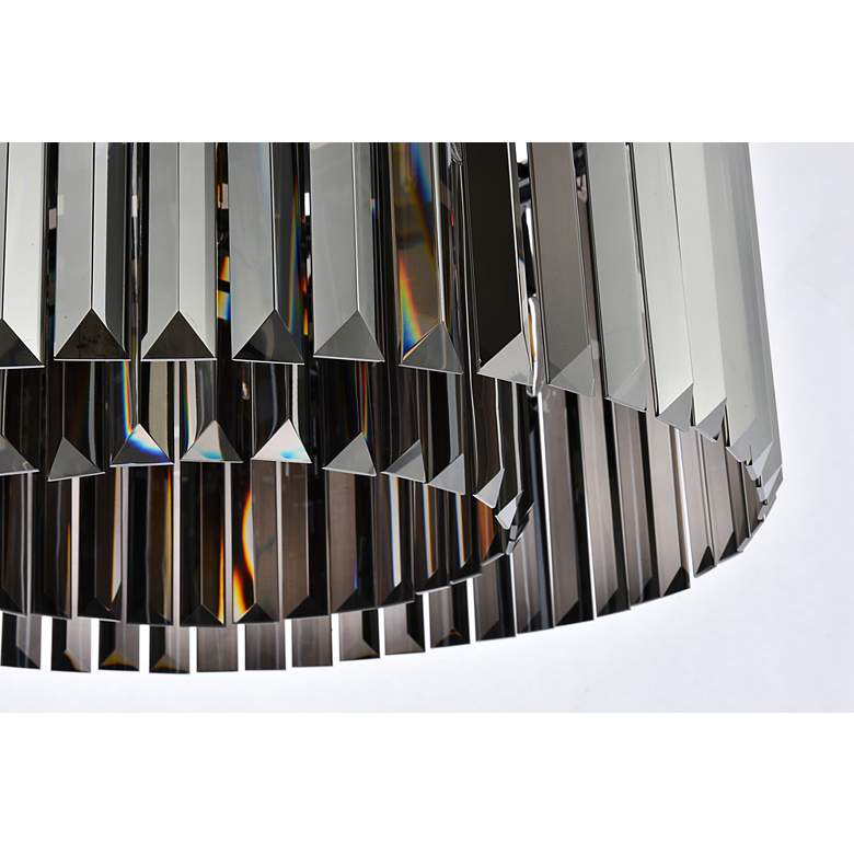 Image 5 Sydney 8 Lt Matte Black Chandelier Silver Shade (Grey) more views