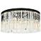 Sydney 8 Lt Matte Black Flush Mount Clear