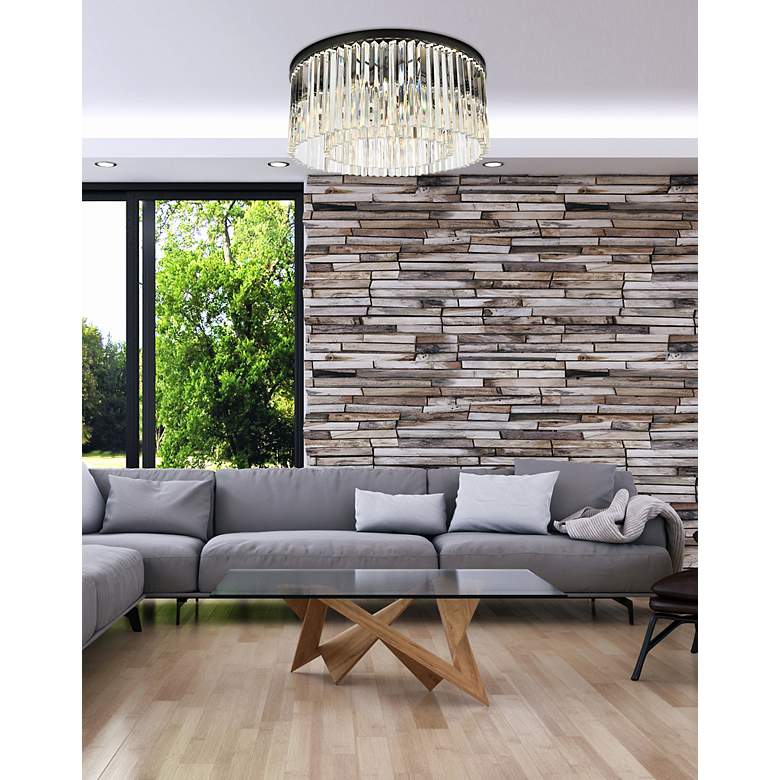 Image 3 Sydney 8 Lt Matte Black Flush Mount Clear more views