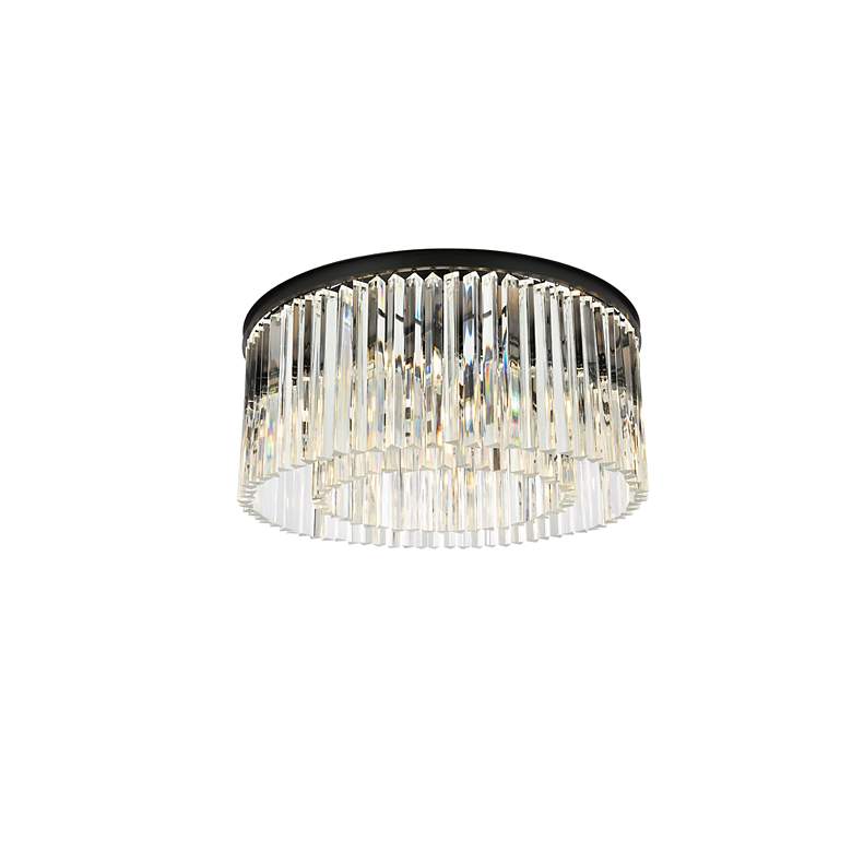 Image 4 Sydney 8 Lt Matte Black Flush Mount Clear more views
