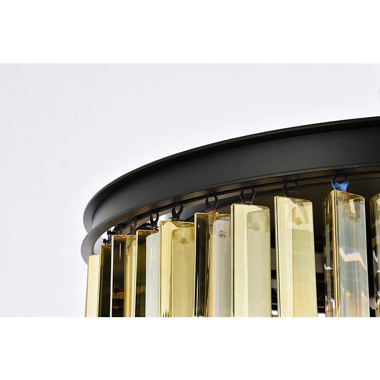 Image 6 Sydney 8 Lt Matte Black Flush Mount Golden Teak more views