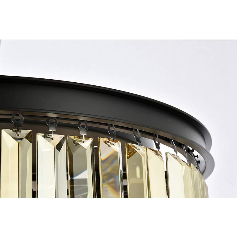 Image 6 Sydney 8 Lt Matte Black Flush Mount Golden Teak more views
