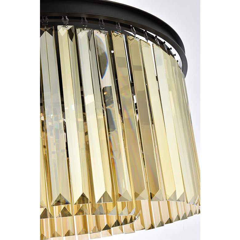 Image 7 Sydney 8 Lt Matte Black Flush Mount Golden Teak more views