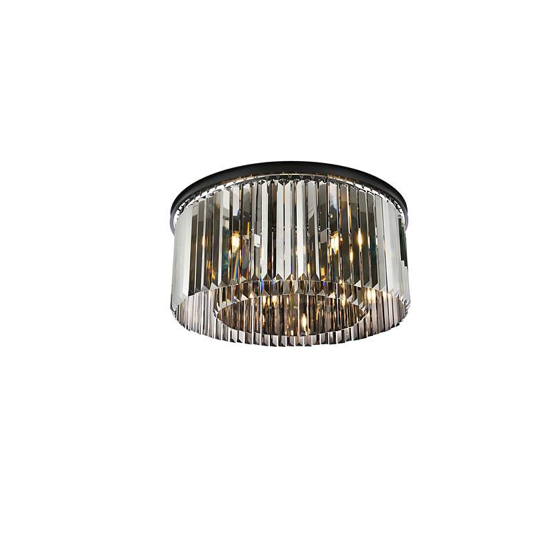 Image 4 Sydney 8 Lt Matte Black Flush Mount Silver Shade (Grey) more views