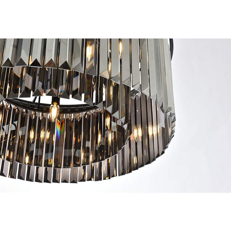 Image 5 Sydney 8 Lt Matte Black Flush Mount Silver Shade (Grey) more views