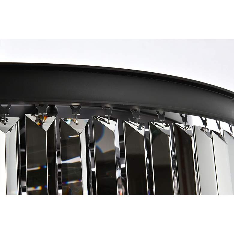 Image 7 Sydney 8 Lt Matte Black Flush Mount Silver Shade (Grey) more views