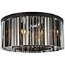 2_Sydney 8 Lt Matte Black Flush Mount Silver Shade (Grey)