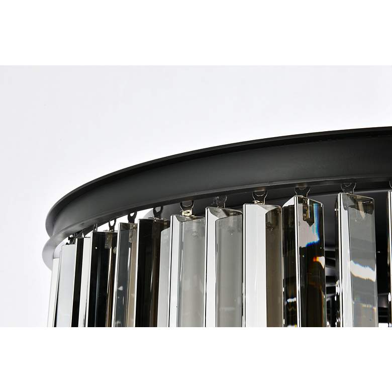 Image 4 Sydney 8 Lt Matte Black Flush Mount Silver Shade (Grey) more views