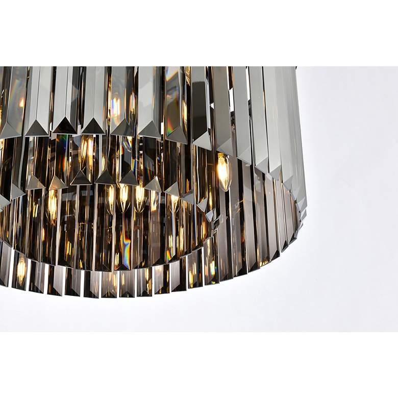 Image 5 Sydney 8 Lt Matte Black Flush Mount Silver Shade (Grey) more views