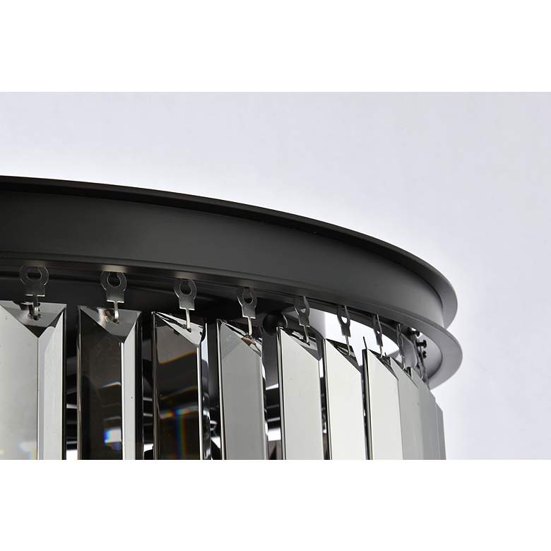 Image 6 Sydney 8 Lt Matte Black Flush Mount Silver Shade (Grey) more views