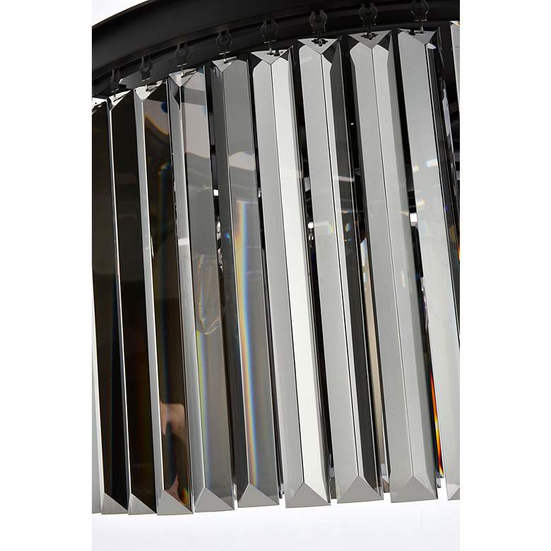 Image 7 Sydney 8 Lt Matte Black Flush Mount Silver Shade (Grey) more views