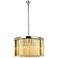 Sydney 8 Lt Polished Nickel Chandelier Golden Teak