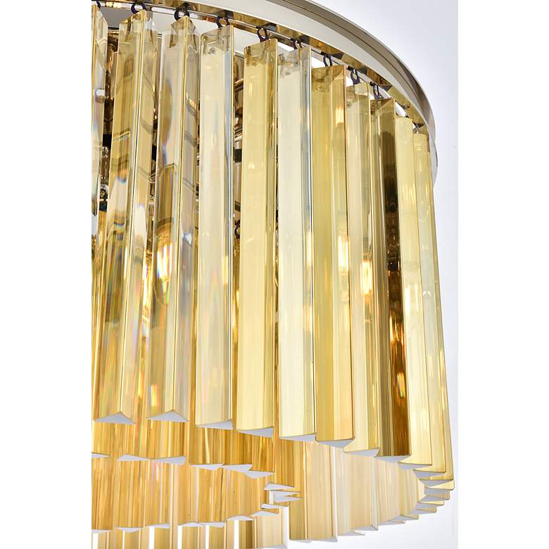 Image 7 Sydney 8 Lt Polished Nickel Chandelier Golden Teak more views
