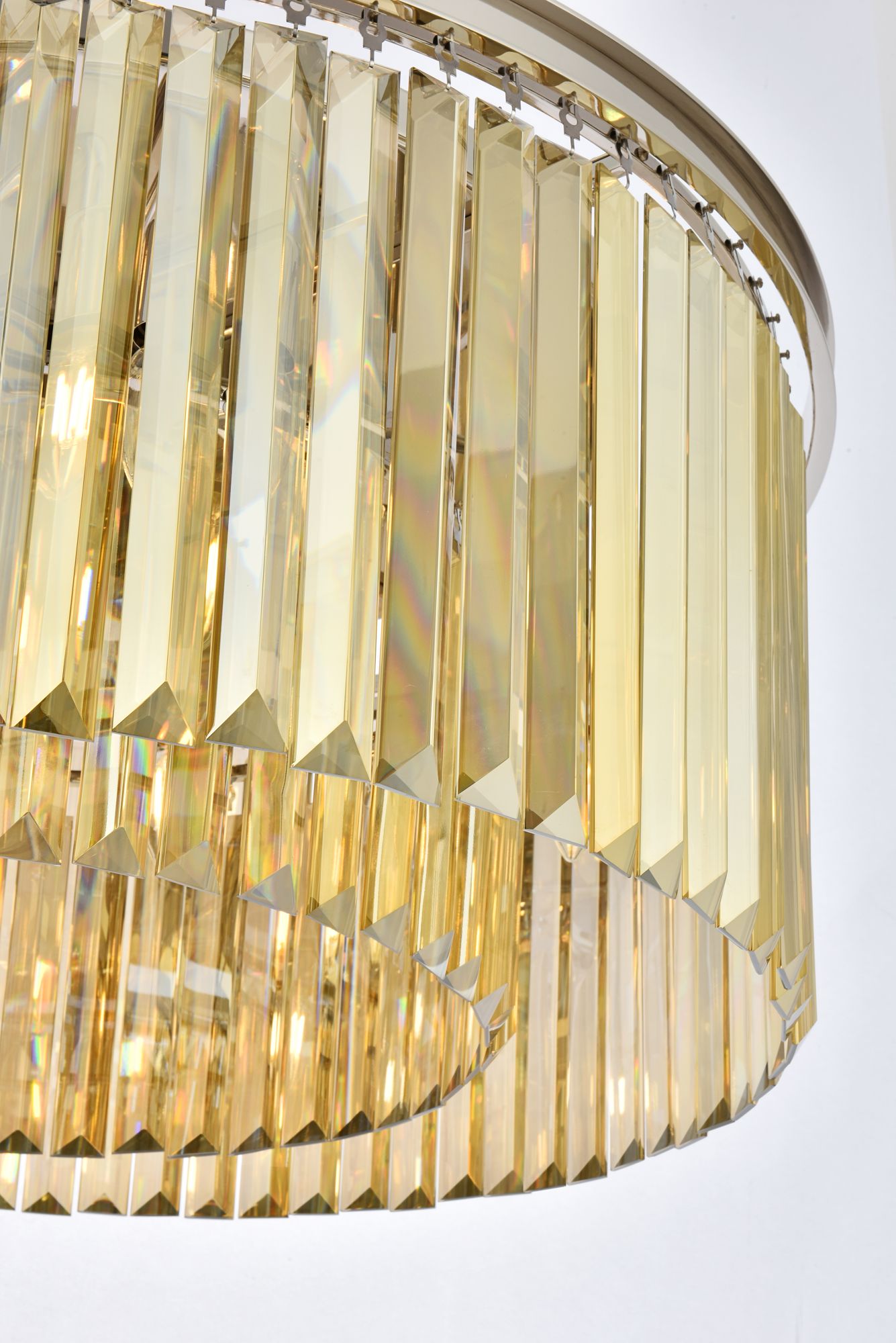 Image 7 Sydney 8 Lt Polished Nickel Chandelier (Golden Teak) more views