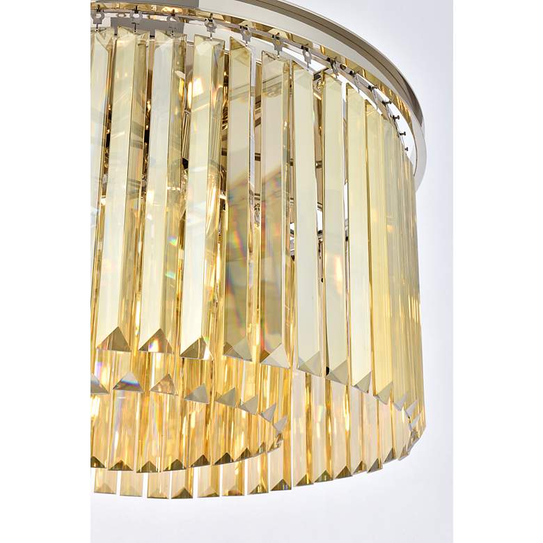 Image 7 Sydney 8 Lt Polished Nickel Chandelier Golden Teak more views