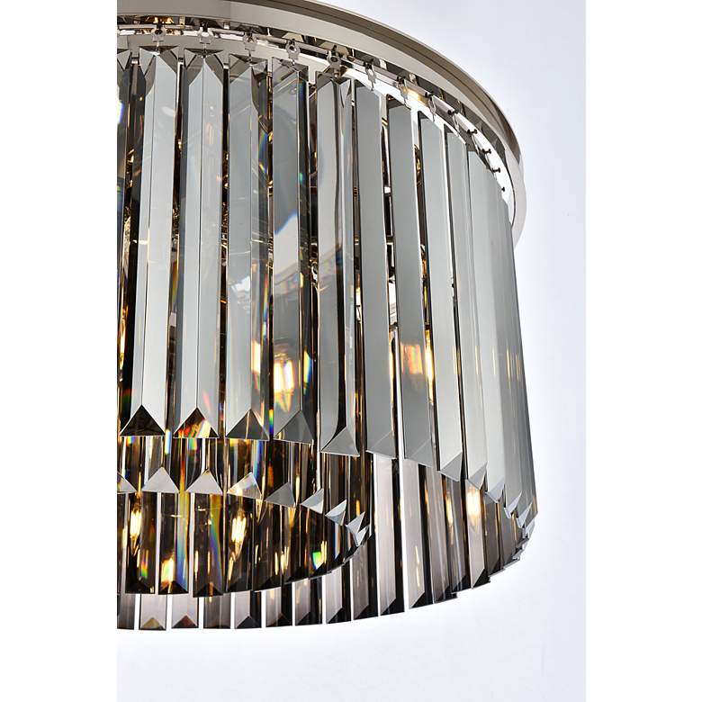 Image 7 Sydney 8 Lt Polished Nickel Chandelier Silver Shade (Grey) more views