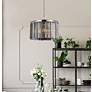 3_Sydney 8 Lt Polished Nickel Chandelier Silver Shade (Grey) more views