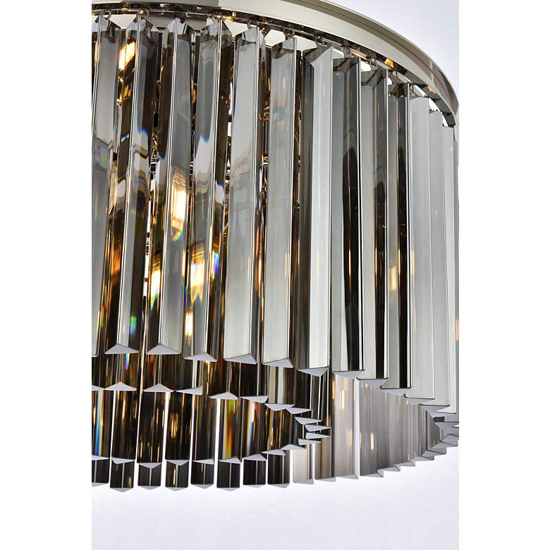 Image 7 Sydney 8 Lt Polished Nickel Chandelier Silver Shade (Grey) more views