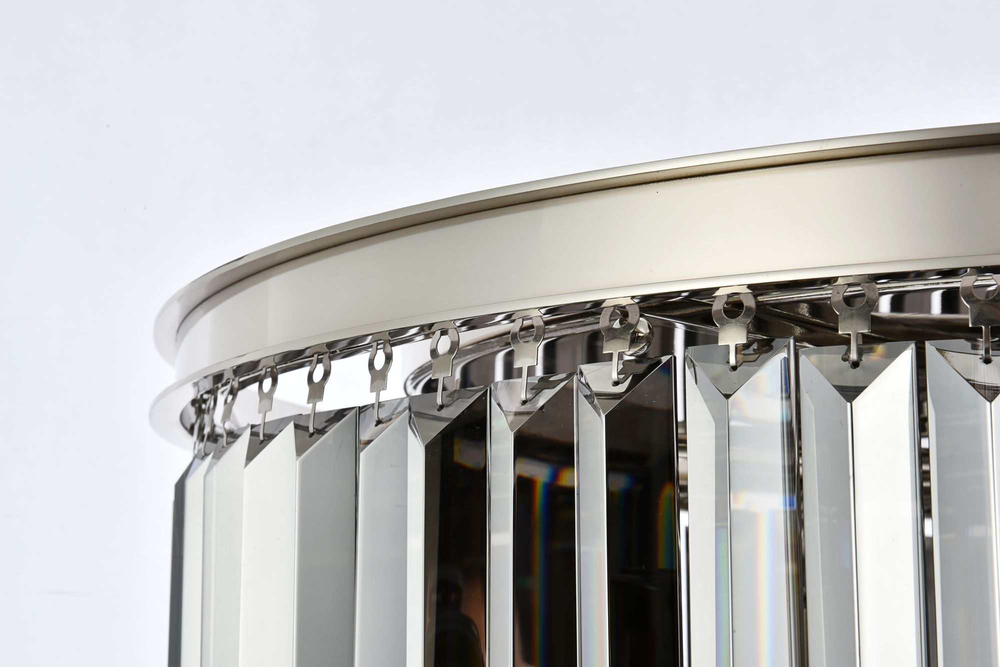 Image 6 Sydney 8 Lt Polished Nickel Chandelier Silver Shade - Grey more views