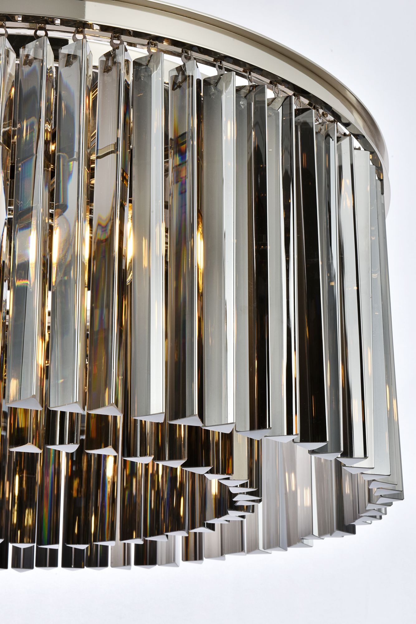 Image 7 Sydney 8 Lt Polished Nickel Chandelier Silver Shade more views