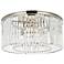 Sydney 8 Lt Polished Nickel Flush Mount Clear