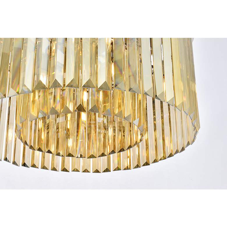 Image 5 Sydney 8 Lt Polished Nickel Flush Mount Golden Teak more views