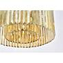 5_Sydney 8 Lt Polished Nickel Flush Mount Golden Teak more views