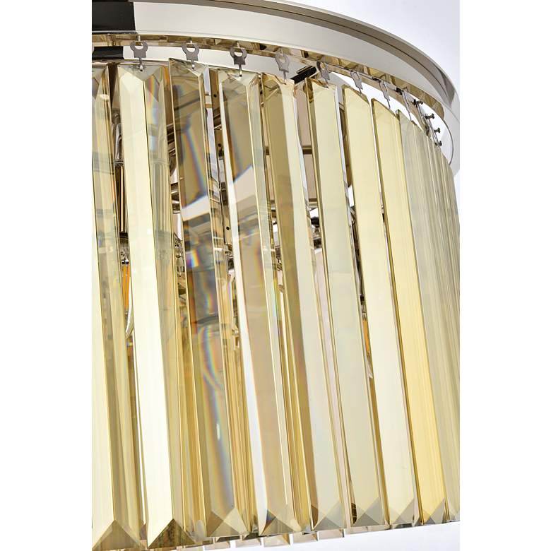 Image 7 Sydney 8 Lt Polished Nickel Flush Mount Golden Teak more views