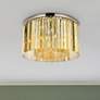1_Sydney 8 Lt Polished Nickel Flush Mount Golden Teak