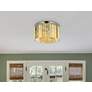3_Sydney 8 Lt Polished Nickel Flush Mount Golden Teak more views