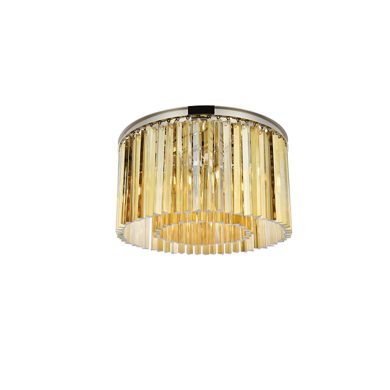 Image 4 Sydney 8 Lt Polished Nickel Flush Mount Golden Teak more views