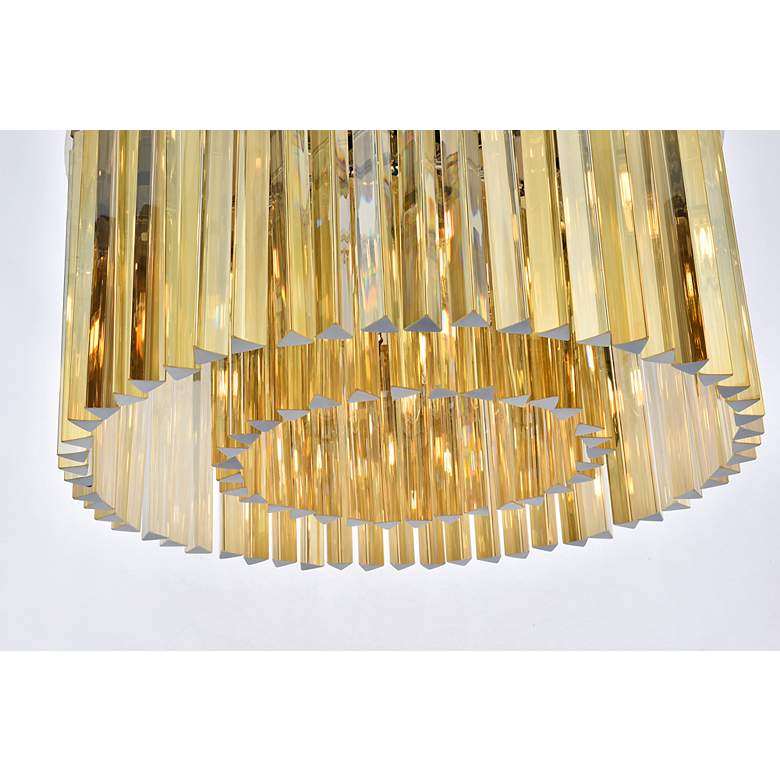Image 5 Sydney 8 Lt Polished Nickel Flush Mount Golden Teak more views