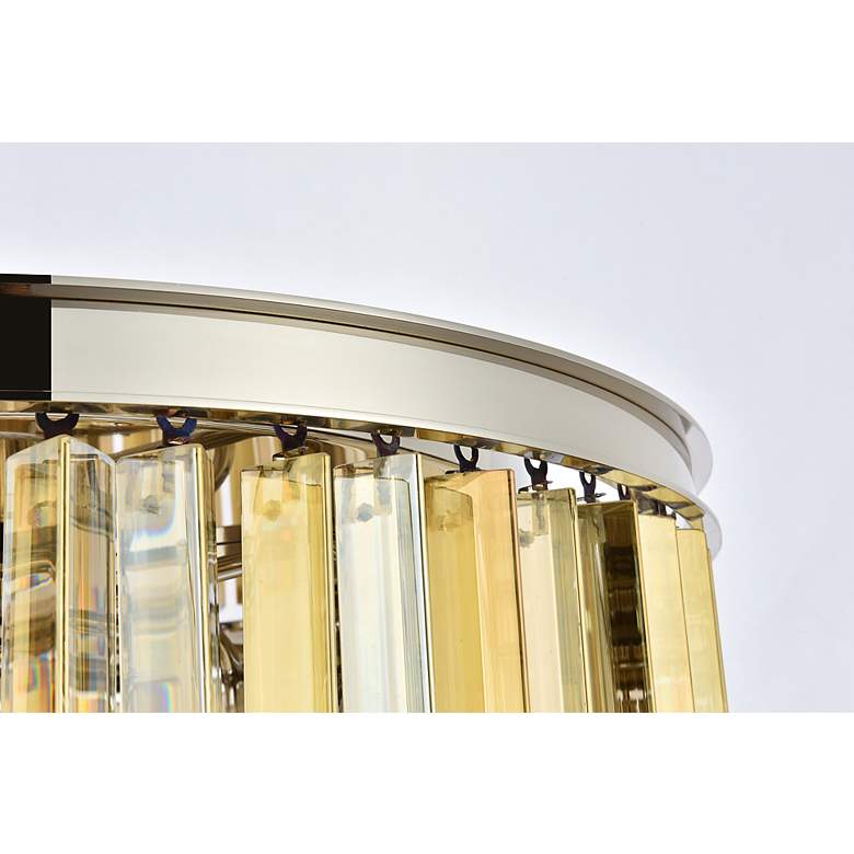 Image 6 Sydney 8 Lt Polished Nickel Flush Mount Golden Teak more views