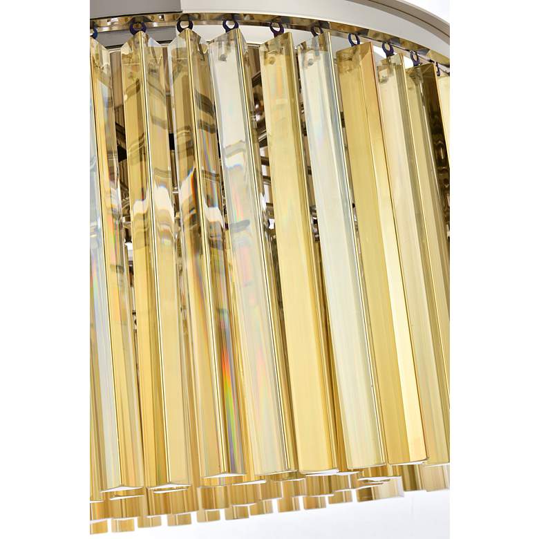Image 7 Sydney 8 Lt Polished Nickel Flush Mount Golden Teak more views