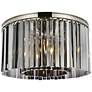2_Sydney 8 Lt Polished Nickel Flush Mount Silver Shade (Grey)