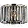 Sydney 8 Lt Polished Nickel Flush Mount Silver Shade (Grey)