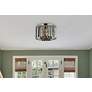 3_Sydney 8 Lt Polished Nickel Flush Mount Silver Shade (Grey) more views