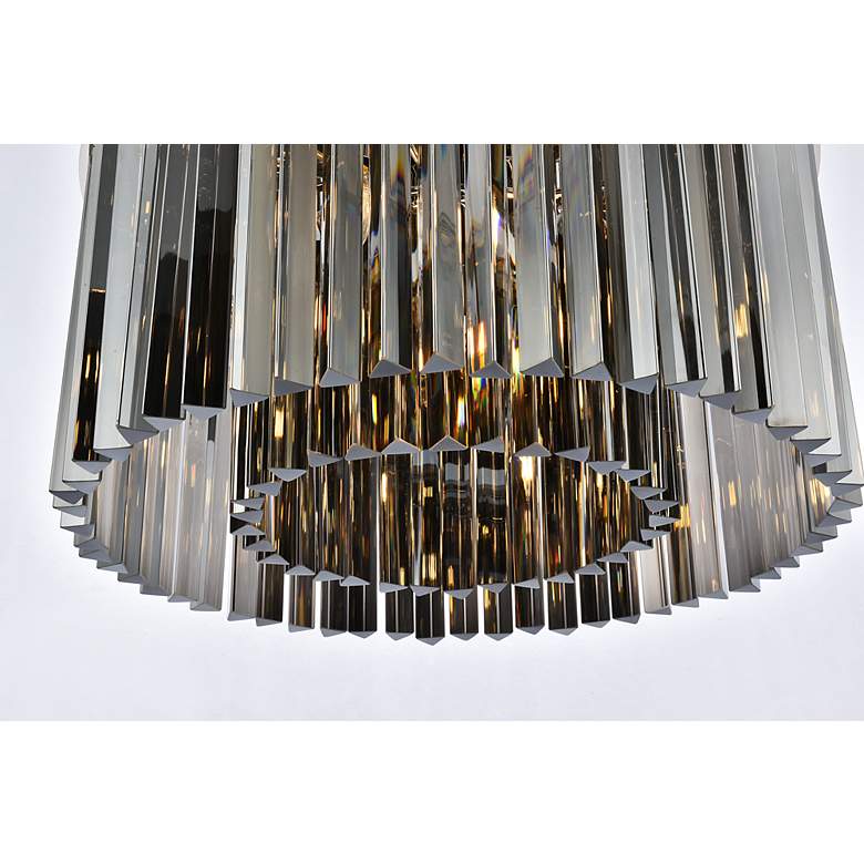 Image 5 Sydney 8 Lt Polished Nickel Flush Mount Silver Shade (Grey) more views